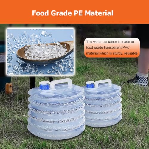 Water Container 5/10/15L Collapsible Water Carrier with Tap Portable & BPA-Free Folding Water Bucket for Camping Hiking Fishing Climbing BBQ Party Picnic Travel Water Tank for Outdoor Use(4Packs,15L) - color: 4packs, size: 15L