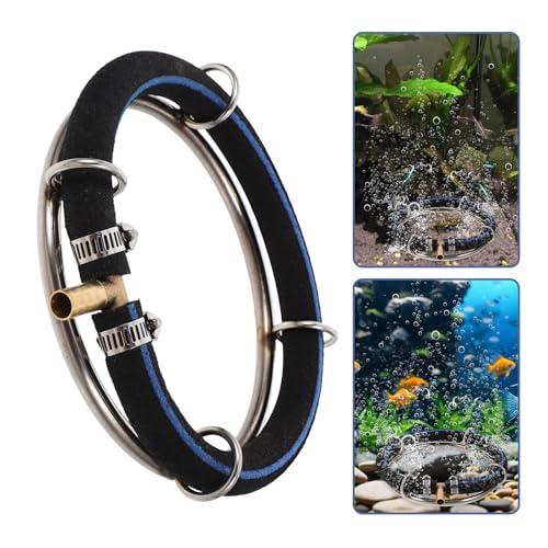 Gadpiparty Stainless Steel Pond Air Diffuser Ring 15cm Round Bubble Stone Oxygen Bubbler for Aquarium Fish Tank Indoor Outdoor Fish Pond