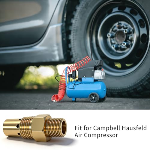 CV221513AV Air Compressor Check Valve Compatible with Campbell Hausfeld 1/2-inch NPT Male Threaded Air Tank x 3/8-inch Compressed Air Hose 1/8-inch NPT Unloader Replace One-way