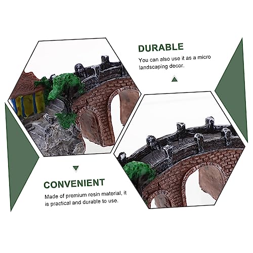Mipcase Artificial Bridge Decor Realistic Fish Tank Bridge Aquarium Rock Set Random Color