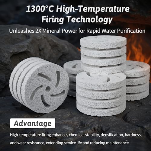 UPETTOOLS Ceramic Bio Media Blocks – Decorative & Functional Aquarium & Koi Pond Filter Media for Biological Filtration（12pcs）