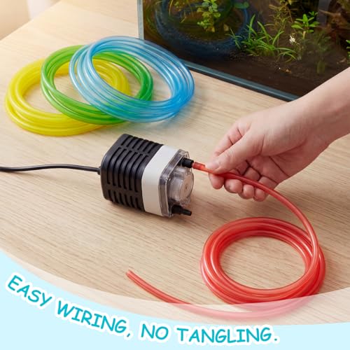 Nuanchu 4 Pcs Aquarium Tubing Kit for Dosing Pump, 40 Inch Fluid Transfer Hoses for Saltwater & Reef Tank, Aquarium Reservoir Container Accessory
