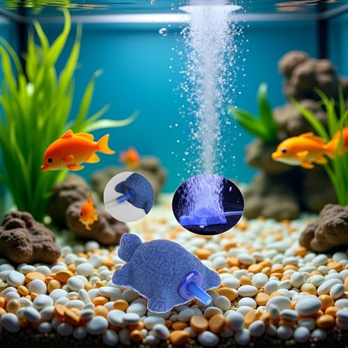 Blue Turtle Aquarium Bubble Air Stone Diffuser Fish Tank Aerator Oxygen Pump Ornament Decor Aquarium Air Pump Accessories