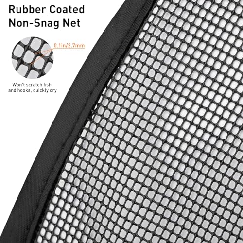 Floating Fish Basket for 5 Gallons Buckets, Foldable Fishing Basket Bait Net for Live Caught, Rubber Coated Mesh Fish Holder for Kayak Fishing Live Well Baitfish Minnow Bucket