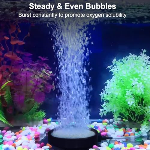 Utoolmart 5 inch Aquarium Air Stones Disc, Fish Tank Airstone Bubble Diffuser for Aquarium Fish Tank Ponds and Hydroponics Air Pump