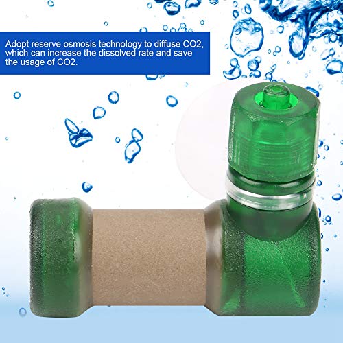 Green L CO2 Diffuser - Aquarium CO2 Atomizer, Easy Carbon Dioxide Dissolve System for Fish