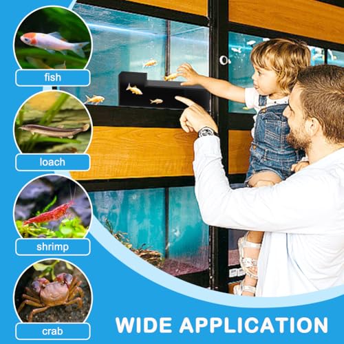NINEFOX Aquarium Tunnel Cave Hideout, Undergravel Viewing Tunnel for Fish and Shrimp, Dual Entrance Corner Decor, ABS, 4.92 x 4.92 x 2.24 in, Black, 1 Pack