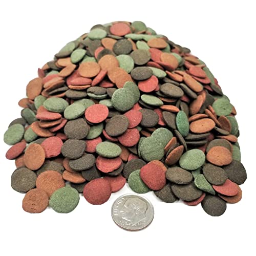 4-Type Ultra Mix of 12mm - 1/2'' Wafers, Spirulina-Algae & Shrimp Wafer, Intense Color Enhancing Wafers. Plecos, Shrimp, Snails, All Tropical Fish...10-lbs - size: 10 Pound (Pack of 1)