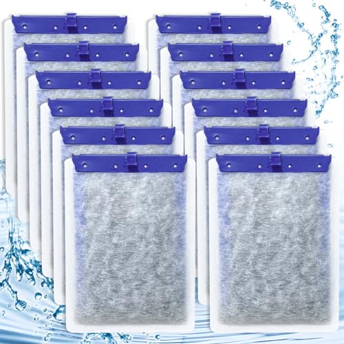 12-Pack Filter Cartridges Large Compatible with Tetra Whisper Bio-Bag Aquarium Filters, Fish Tank Filters Replacement for Aquariums for Whisper Filter 20i 40i/ IQ 20 30 45 60/ PF20 30 40 60 - size: Large,12 Pack