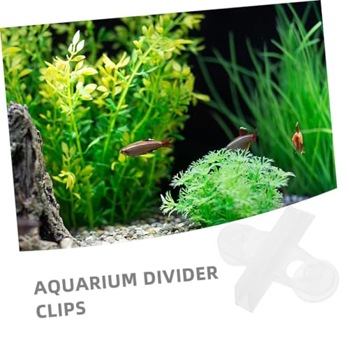 20pcs Aquarium Divider Clips with Suction Cup Holders Sturdy Abs Fish Tank Isolation Plate Support for Easy Installation Versatile Use Secure Stable for Various Tank
