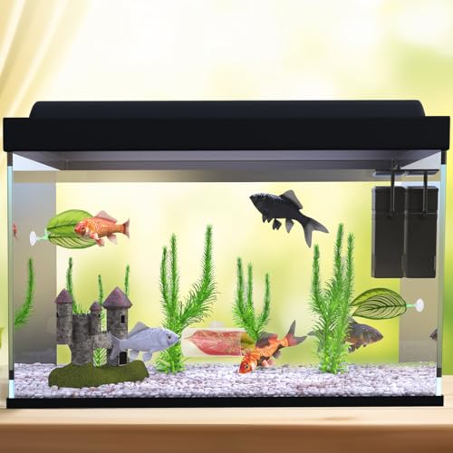 5pcs Betta Hammock Set, Plastic Adjustable Betta Leaf Hammock with Suction Cup & Clear Tube Tunnel Beta Bed Resting Spot Small Fish Toys Aquarium Hideout Beta Fish Tank Decorations Decor Accessories