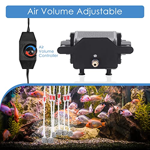 AquaMiracle Quiet Aquarium Air Pump 200/317/475GPH High Pressure Commercial Air Pump Pond Aerator Bubbler Hydroponics Air Pump Oxygen Pump - size: For Tanks up to 1200 Gal