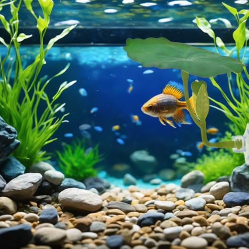 6Pcs Betta Fish Leaf Hammock, Soft Plastic Aquarium Plants, Resting Spot for Betta Fish Tank, Ideal for Sleeping, Resting, Hiding & Playing
