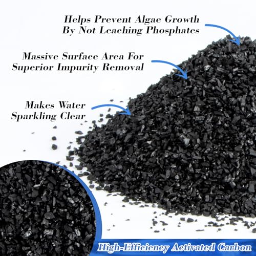 MAQIHAN 1.7 LB Activated Charcoal - Activated Carbon Aquarium Filter Media Charcoal Pellets for Fish Tank Supplies Media Bags for Aquarium Coconut Shell (780 gram,6 Nylon Bags) - size: 1.7 lb