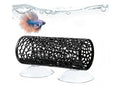 Betta Fish Tunnel Hammock, Safe Aquarium Decor for Smallfish Shrimp, Bettas Tank Accessories with Suction Cups Perfect for Hideout and Play Area（Black）