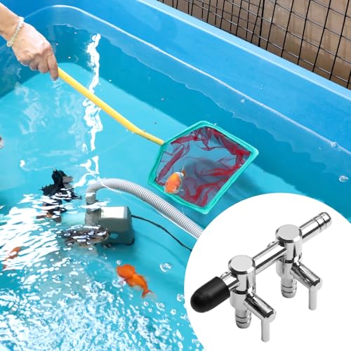 3 Pack 2-Way Aquarium Stainless Steel Air Flow Control Lever Valve with Airline Tubing Connector for Air Pumps Fish Tank Multi-Port Distributor Splitter - style: 2-Way