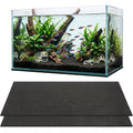 TEHAUX 2PCS Aquarium Leveling Mat, 30 x 15 Inch Neoprene Non-Slip Shockproof Fish Tank Pad, 0.2" Thick Waterproof Tank Base Cushion for Uneven Surfaces, Floor & Desktop Protector (Black)