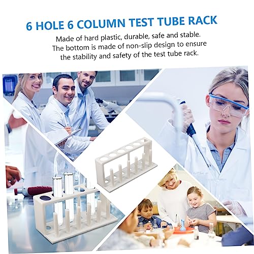 Cabilock Portable Test Tube Rack Organizer for School and Laboratory White Water Quality Test Tube Holder for View and Access Multi Tube Storage