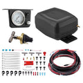 maXpeedingrods On Board Air Compressor System with Low Pressure Sensor Analog Gauge Air Line Fittings Universal Air Compressor Kit for Trucks Vans