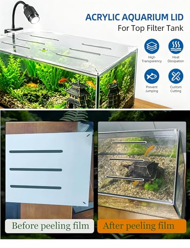 5mm Thicked Acrylic Aquarium Cover Panel Sets, Flat Fish Tank Lid with Air Slots and Feed Opening, Designed for Top Cover for Open-Top Glass Tanks(40x30cm(15.7x11.8in)) - size: 40x30cm(15.7x11.8in)
