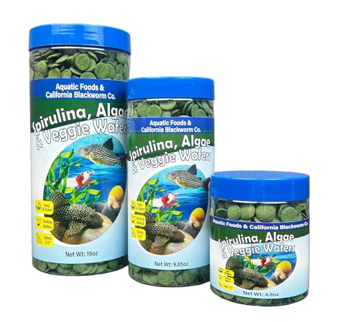 12mm - 1/2" Small Sinking Wafers of Spirulina, Algae & Veggies for Plecos, Catfish, Shrimp, Snails, Crabs, Crayfish, 12-Type Pellet Mix & 4-Type Wafer Mix Included...19.0oz Canister - size: 1.19 Pound (Pack of 1)