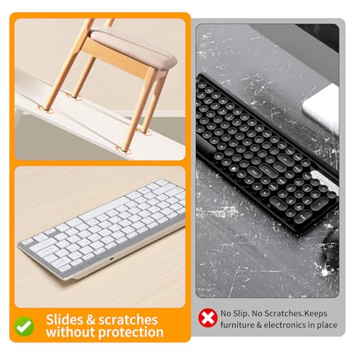 CHUNZEXI Non Slip Furniture Pads, Self Adhesive Rubber Pads with Anti Skid Stickers, Cuttable Rubber Strip for Furniture and Appliances (1” × 4”) - size: 4x1 inch 12 Rectangular