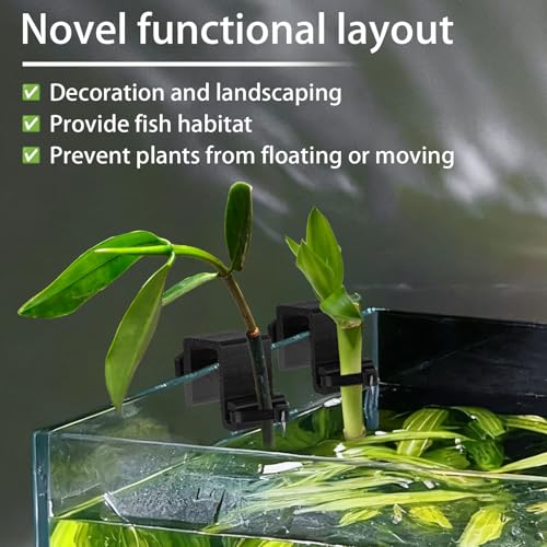 3 Pcs Adjustable Aquarium Holder, Flexible Size Grip for Mangroves, Lucky Bamboo and Probes