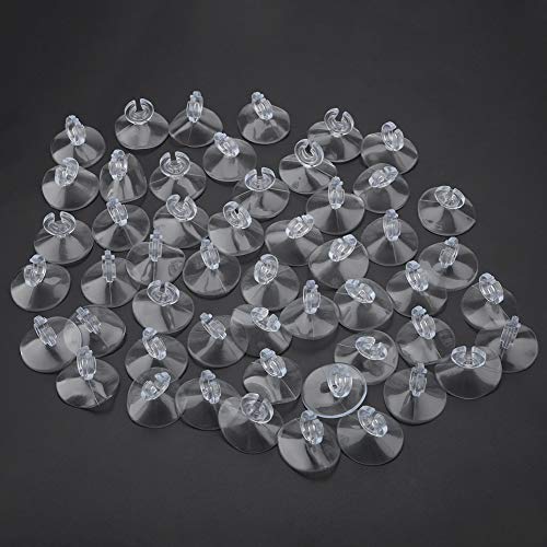 Pssopp 50pcs Aquarium Sucker Clips Fish Tank Hose Holder Clamps with Ultra Strong Suction for Airline Tube Pump Tube Oxygen Pump Soft Pipe Power Source Cable