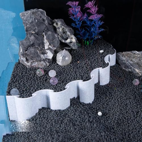 Fish Tank Fence - Aquarium Substrate Divider, Gravel Barrier Panel | Separation Grid for Tank Decoration, Underwater Landscaping Wall for Sand Isolation, Divider for Setup - color: B