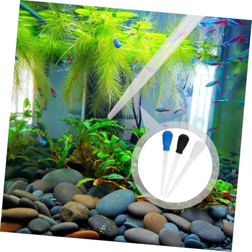 VOSAREA 3pcs Fish Tank Cleaner Manual Waste Gravel Cleaning Tool Water Changer for Easy Aquarium Maintenance