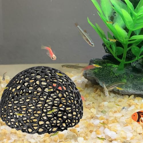 Artificial Resting Cave Shelter Aquarium Decors Landscape for Beautify Aquarium Landscaping Appearance Dome Corner Fish Cave with Removable Design