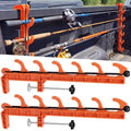 2 Sets Truck Bed Fishing Rod Holder, Holds 4 Rods, Fits 2.36" Thick Rails, Easy Install Kayak & Fly Rod Storage Rack - color: Orange, style: 6 Holes