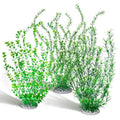 Qianyu 3 Pack Aquarium Plastic Decor Fish Tank Decorations Tall Artificial Green Grass Cluster Extra Large 23.6 Inch Underwater Plants Bendable Fish Tank Plants for Freshwater and Saltwater Tanks