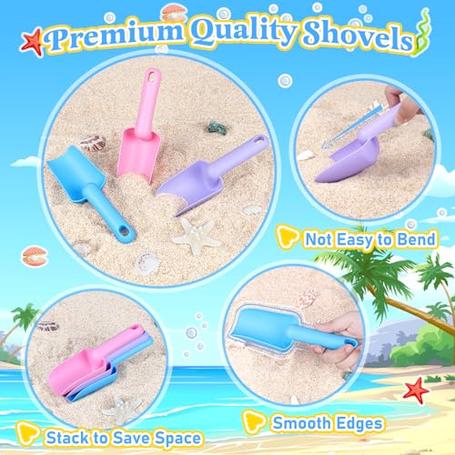 Collapsible Beach Buckets for Kids, Foldable Sand Buckets and Shovels with Mesh Bag, Silicone Sand Pails Travel Beach Toys for Toddlers Easter Egg Hunt, Camping and Fishing Water Pail - style: 3 Buckets