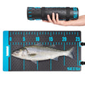 Seesii Fish Fillet Mat with 25" Integrated Ruler, Portable Anti-slip Cutting Board, Easy to Clean for Outdoor Fishing, Filleting