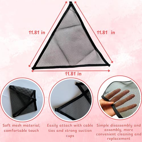 Axolotl Hammock Tank Accessories Aquarium Decor, Axolotl Hammock With Feeding Dish, Aquarium Resting Spot Food Bowl Feeder, Mesh Reptile Hammocks Lounger Ladder, Bearded Dragon Accessories (Black, S) - color: Black