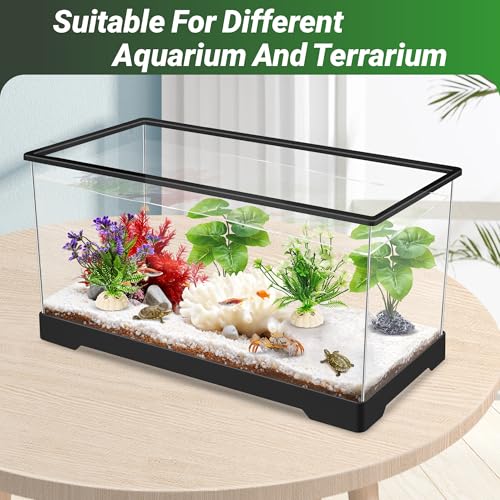 GOZILLA Fish Tank Plants, Reptile Artificial Plastic Plants, Reptile Plants for Terrarium, Aquarium Decorations Resin Pedestal Ornaments for Fish Tank Accessories Set.(4PCS/C-Set) - color: 4 Pcs/ C Set