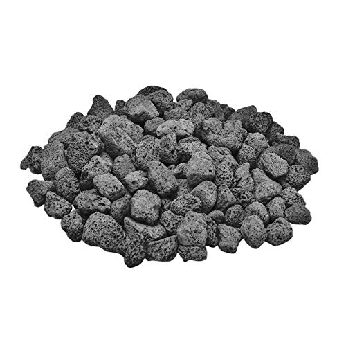 Skyflame10LB Natural Lava Rocks for Fire Pits, Fire Tables,Fireplaces, Garden Landscaping Decoration, Indoor and Outdoor Use, 3/4~1 Inch, Black - color: Black, size: 3/4" - 1"