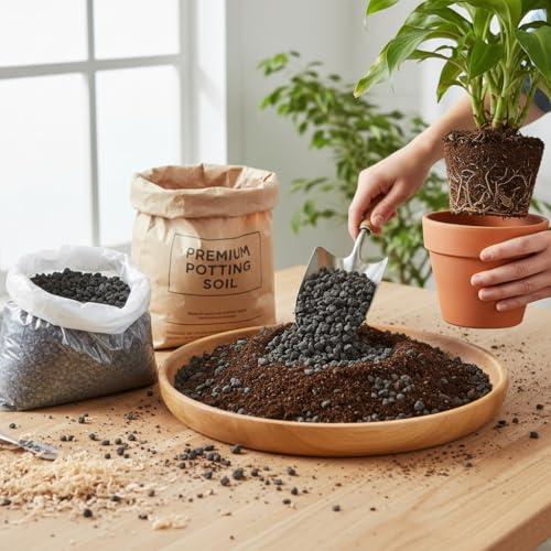 TOPZEA 12 LB Black Lava Rocks for Plant, Potting Soil Additive Decorative Landscaping Grits, Horticultural Gravel Crushed Volcanic Rock for Bonsai Succulent Cactus, Top Dressing, Fire Pit, Aquarium
