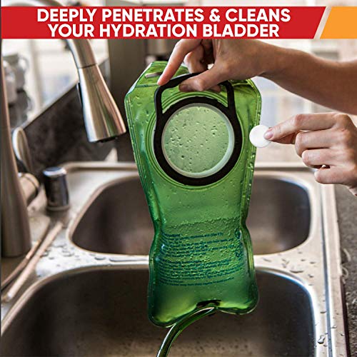 Reservoir Hydration Bladder Cleaning Kit - 6-In-1 Water Reservoir Cleaning Kit Of 3 Brushes, Collapsible Frame, (12) Cleansing Tablets & Carry Pouch - Cleaner Set For Back Pack Bladder