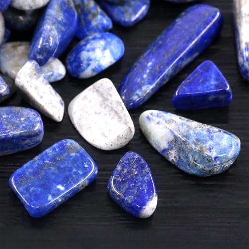 WAYBER 1 Lb/460g Deep Blue Lapis Lazuli Pebbles Irregular Decorative Stones Natural Crystal Rock Gravel for Aquarium/Fish Turtle Tank/Succulent Plants/Air Plants Decoration (Fill 0.9 Cup) - color: Deep Blue, size: 1 Pound