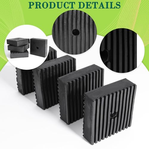 4-Pack Anti-Vibration Rubber Pads, Shock pad, 4x4x1.2 inches, for Air Compressos, Conditioner, Treadmill, HVAC Washer Dryer