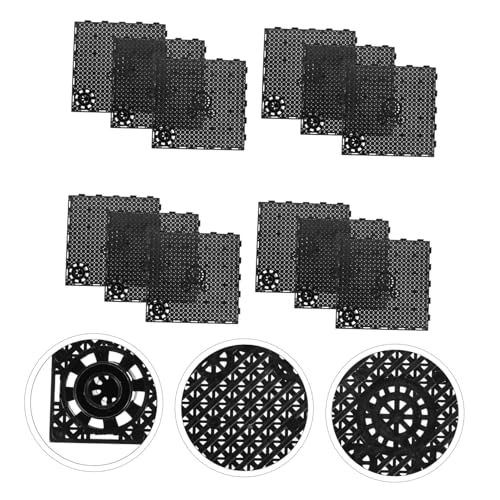 Totority 12Pcs Aquarium Fish Tank Bottom Filter Plates Separation Boards with Dense for Prevention and Strong Support Expandable Splicing Design for Freshwater and Saltwater Tanks