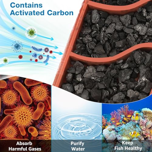 8 Pack Small Filter Cartridges Compatible with Tetra Whisper Bio-Bag Filter Small Replacement Filter Cartridges Compatible with Tetra Whisper 3i Internal Filters