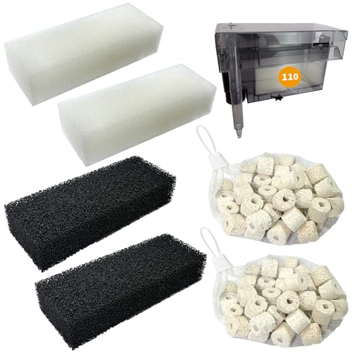 2 Set of Three-Stage Filtration Tank Filter Maintenance Kit, Replacement for AquaClear 110 Power Filter, Fish Tank Filter for 60- to 110-Gallon Aquariums - size: for 110 Power Filter