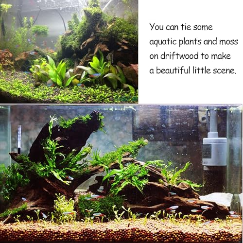 Kathson 4 PCS Aquarium Driftwood Decoration - Natural Branches for Fish Tank, Reptile Terrarium Habitat - Assorted Sizes Wood Accessories - size: 4pcs: 4.2-8.5inch
