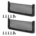 Frienda 2 Pcs ABS Plastic Frame Car Storage Net Bag Phone Car Mesh Net Holder RV Storage Boat Cargo Pocket Organizer Framed Mesh Pocket with Screws for Auto RV (13.8 x 5 Inch)