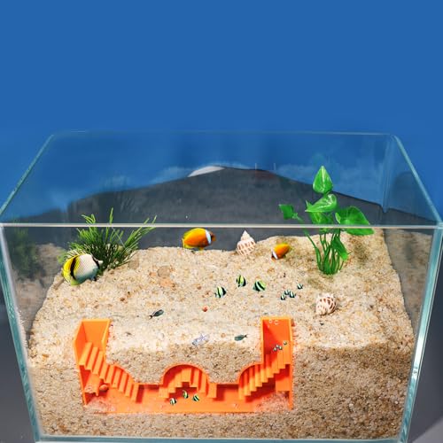 Orange Aquarium Underwater Fish Tunnel/Cave Fish Hide for Aquarium Hideout (Style 5) - color: Orange, style: Style 5