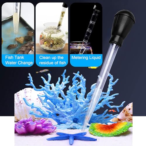 2PCS Fish Tank Waste Remover 30ml Dropper Pipette Pet Supplies Suitable for Aquarium Cleaning Tool