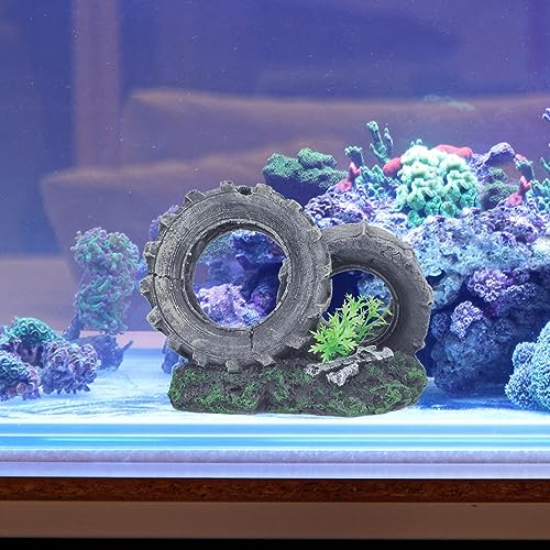 DOITOOL Fish and Shrimp Hideout House Cars Ornament Cars Accessories Desktop Accessories Fish Hideaway Aquarium Hideouts Aquarium Decoration Tank Decor Tank Decorations Tire